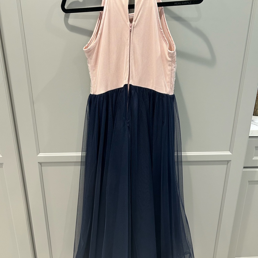 Xtraordinary Pink and Blue Halter dress size 12 girls